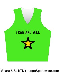 Sports Tank for Him or Her - "I Can and Will" with Star Image Design Zoom